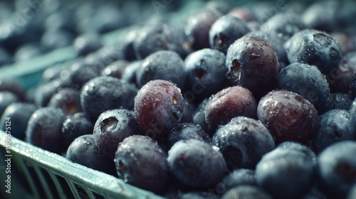 Wallpaper Mural Organic blueberry in supermarket fruit stand Torontodigital.ca