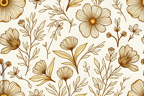 Abstract Floral Art Background – Modern Artistic Design with Botanical Elements

