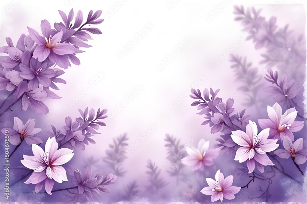 Fototapeta premium Abstract Floral Art Background – Modern Artistic Design with Botanical Elements