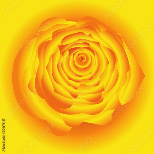 This image displays a vector graphic design style that can be described as abstract floral or organic forms with gradient fills and contour lines.