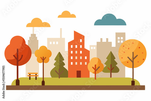 autumn landscape with trees