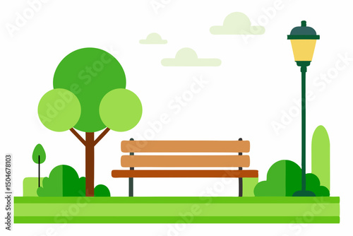vector illustration of a park