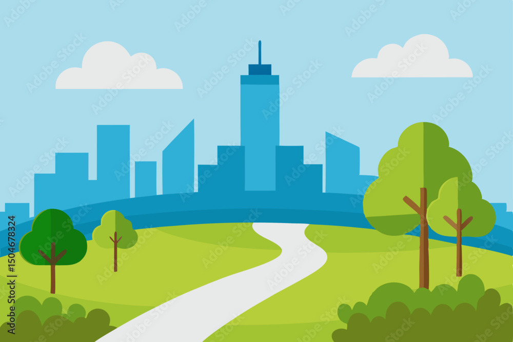 Fototapeta premium green city landscape