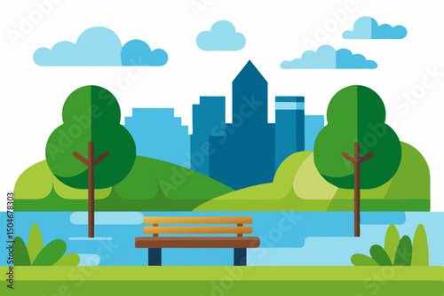 bench in the city park
