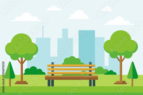 park bench in the park