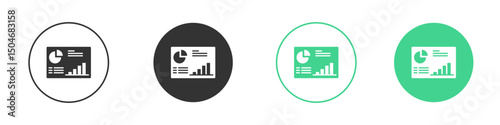 Dashboard icon Minimal Flat Line Vector Icon Set.
