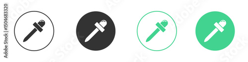 Eye dropper icon Minimal Flat Line Vector Icon Set.