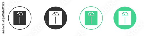 Weight scale icon Minimal Flat Line Vector Icon Set.