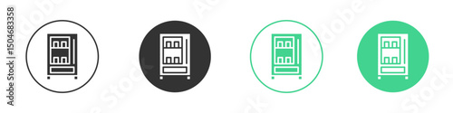 Vending machine icon Minimal Flat Line Vector Icon Set.