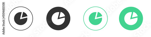 Pie chart icon Minimal Flat Line Vector Icon Set.