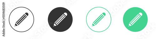 Pencil icon Minimal Flat Line Vector Icon Set.