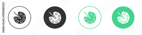 Palette icon Minimal Flat Line Vector Icon Set.