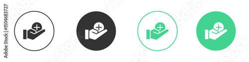Health insurance icon Minimal Flat Line Vector Icon Set.