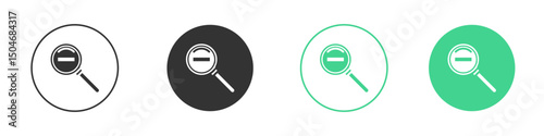 Zoom out icon Minimal Flat Line Vector Icon Set.