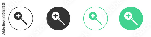 Zoom in icon Minimal Flat Line Vector Icon Set.