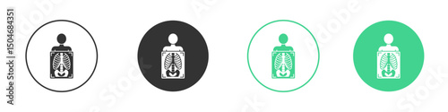 X ray icon Minimal Flat Line Vector Icon Set.