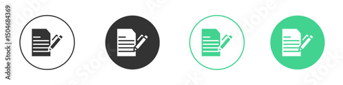 Writing icon Minimal Flat Line Vector Icon Set.