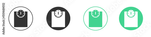 Weight scale icon Minimal Flat Line Vector Icon Set.