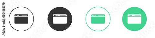 Web page icon Minimal Flat Line Vector Icon Set.