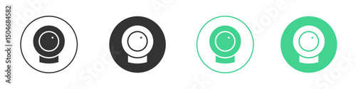 Web camera icon Minimal Flat Line Vector Icon Set.
