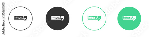 Url icon Minimal Flat Line Vector Icon Set.