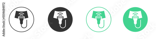 Ultrasonography icon Minimal Flat Line Vector Icon Set.