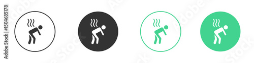 Tired icon Minimal Flat Line Vector Icon Set.