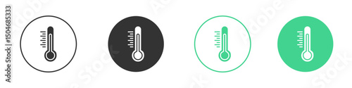 Temperature icon Minimal Flat Line Vector Icon Set.