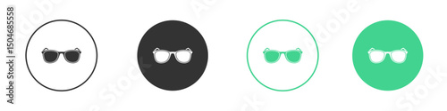 Sunglasses icon Minimal Flat Line Vector Icon Set.