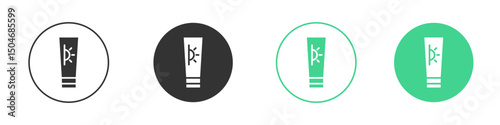 Sun cream icon Minimal Flat Line Vector Icon Set.