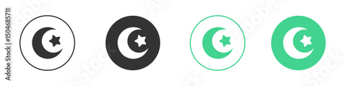Star of David icon Minimal Flat Line Vector Icon Set.