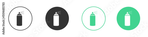 Spray can icon Minimal Flat Line Vector Icon Set.