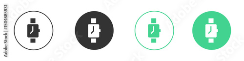 Smartwatch icon Minimal Flat Line Vector Icon Set.