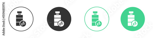 Sleeping pills icon Minimal Flat Line Vector Icon Set.