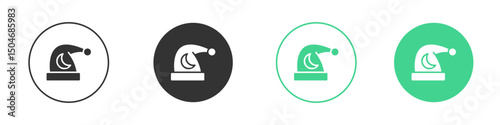 Sleeping Hat icon Minimal Flat Line Vector Icon Set.
