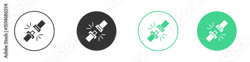 Seat Belt icon Minimal Flat Line Vector Icon Set.