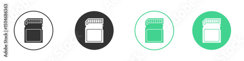 Sd card icon Minimal Flat Line Vector Icon Set.