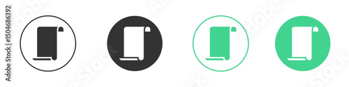 Scroll icon Minimal Flat Line Vector Icon Set.