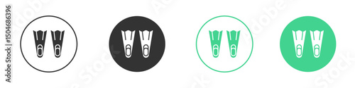 Scuba diving icon Minimal Flat Line Vector Icon Set.