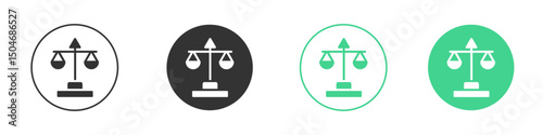 Scales icon Minimal Flat Line Vector Icon Set.