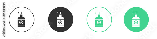 Sanitizer icon Minimal Flat Line Vector Icon Set.