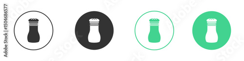 Salt shaker icon Minimal Flat Line Vector Icon Set.
