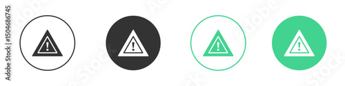 Risk icon Minimal Flat Line Vector Icon Set.