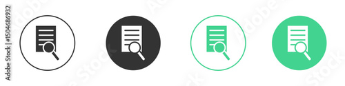 Research icon Minimal Flat Line Vector Icon Set.