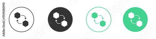 Replace icon Minimal Flat Line Vector Icon Set.