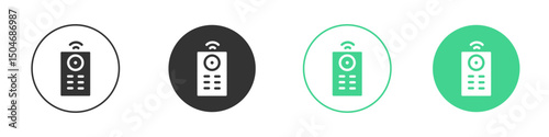 Remote control icon Minimal Flat Line Vector Icon Set.