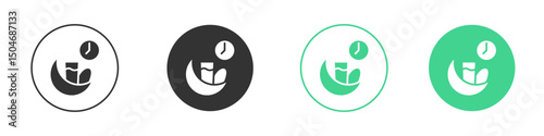 Ramadan iftar icon Minimal Flat Line Vector Icon Set.