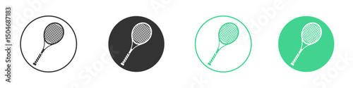 Racquet icon Minimal Flat Line Vector Icon Set.