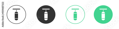 Punching bag icon Minimal Flat Line Vector Icon Set.