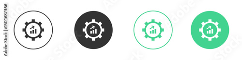 Productivity icon Minimal Flat Line Vector Icon Set.